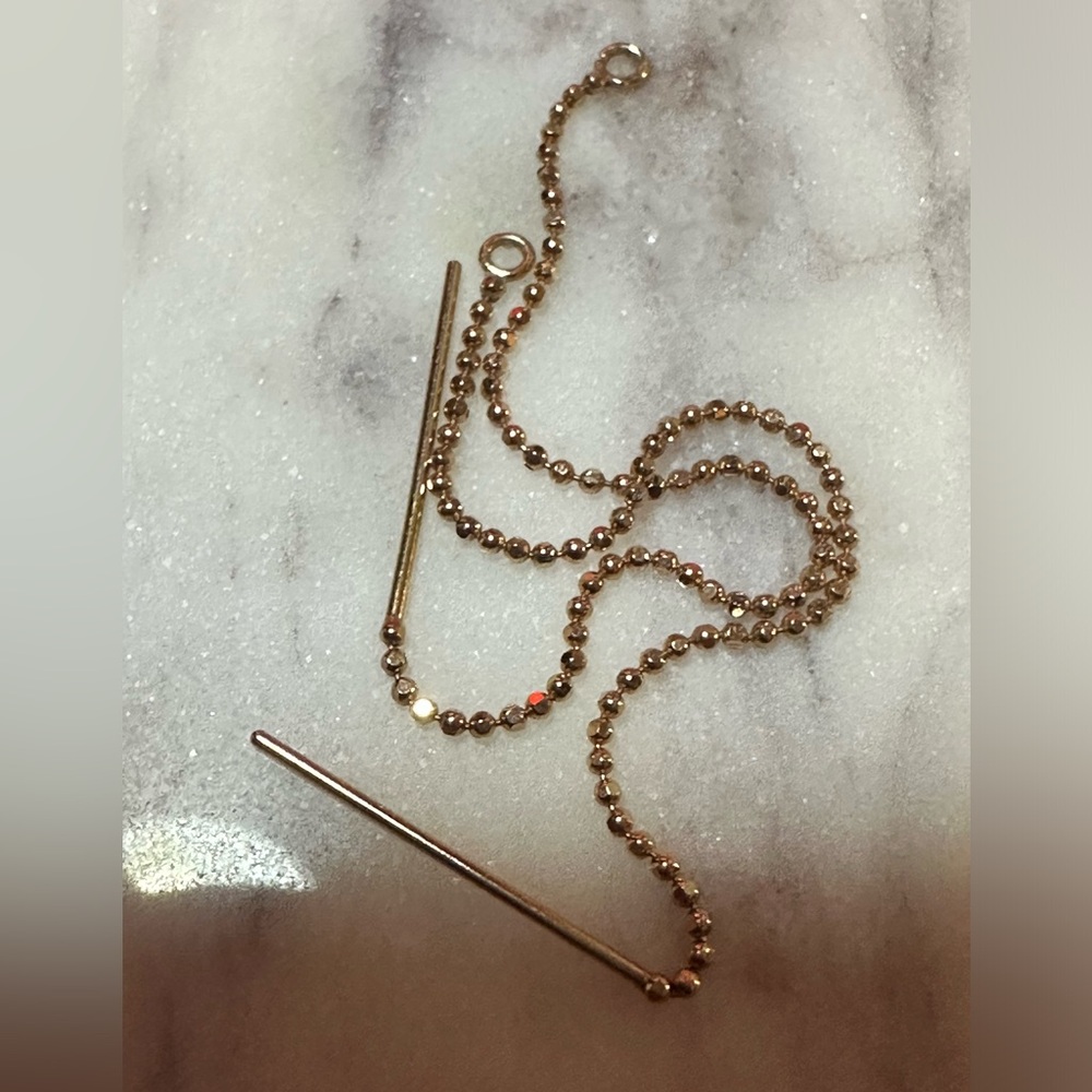 14k tassel earings - Picture 1 of 3